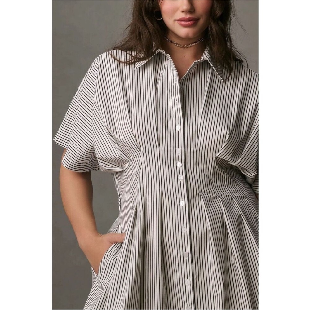SOLD ‼️Anthropologie Exquise The Tobie Shirt Dress - Picture 4 of 9